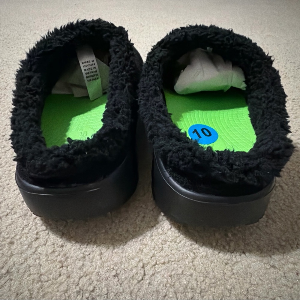 OOFOS OOcoozie Men’s 10 Mules Shoes Slides Sandals Slippers Slip Ons Black NEW - Picture 6 of 15